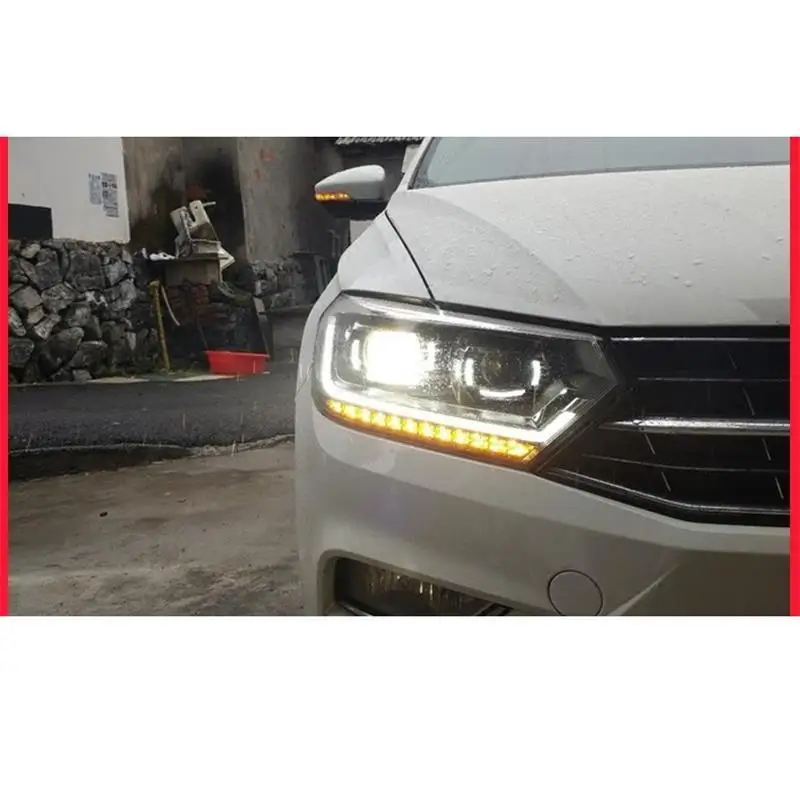 Дневные ходовые автомобильные Drl боковые поворотники Светодиодные Автомобильные аксессуары фары Задние Автомобильные фары в сборе 17 18 для Volkswagen Bora