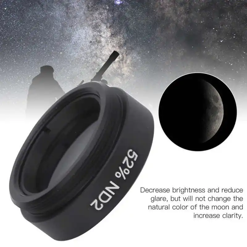 Camera Lens Filter 1.25 Inch ND2 ND4 ND8 ND16 Telescope Moon Filter Neutral Density for Astronomical Telescope Eyepiece