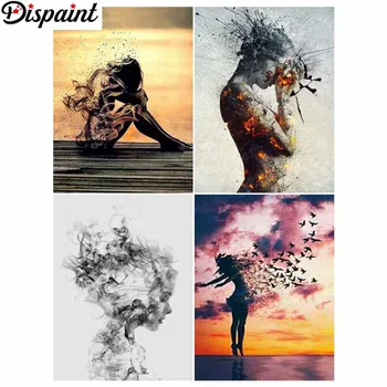 

HOMFUN Paint With Diamond Embroidery "Woman character” Diamond Painting Full Square Round Picture Of Rhinestone Decor