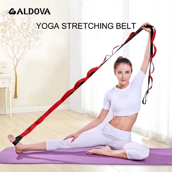 

ALDOVA Yoga Pull Strap Belt Nylon Section 12 Elastic Latin Dance Stretching Band Pilates Resistance Bands Gymnastics Equipment