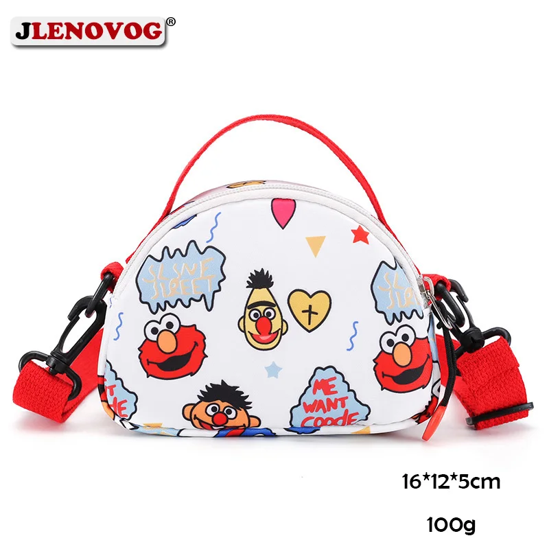 

Harajuku style Canvas Cantoon Tote bag Kids Round Handbag Black Graffiti Print Shoulder Bag for Toddler Boys Girls Crossbody Bag