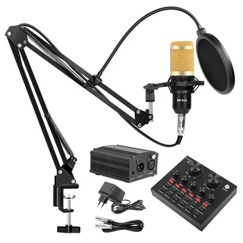 

bm 800 Microphone Xlr Phantom Power for Computer Audio Interface External Sound Card Voice Changer bm800 Studio Microphone Stand
