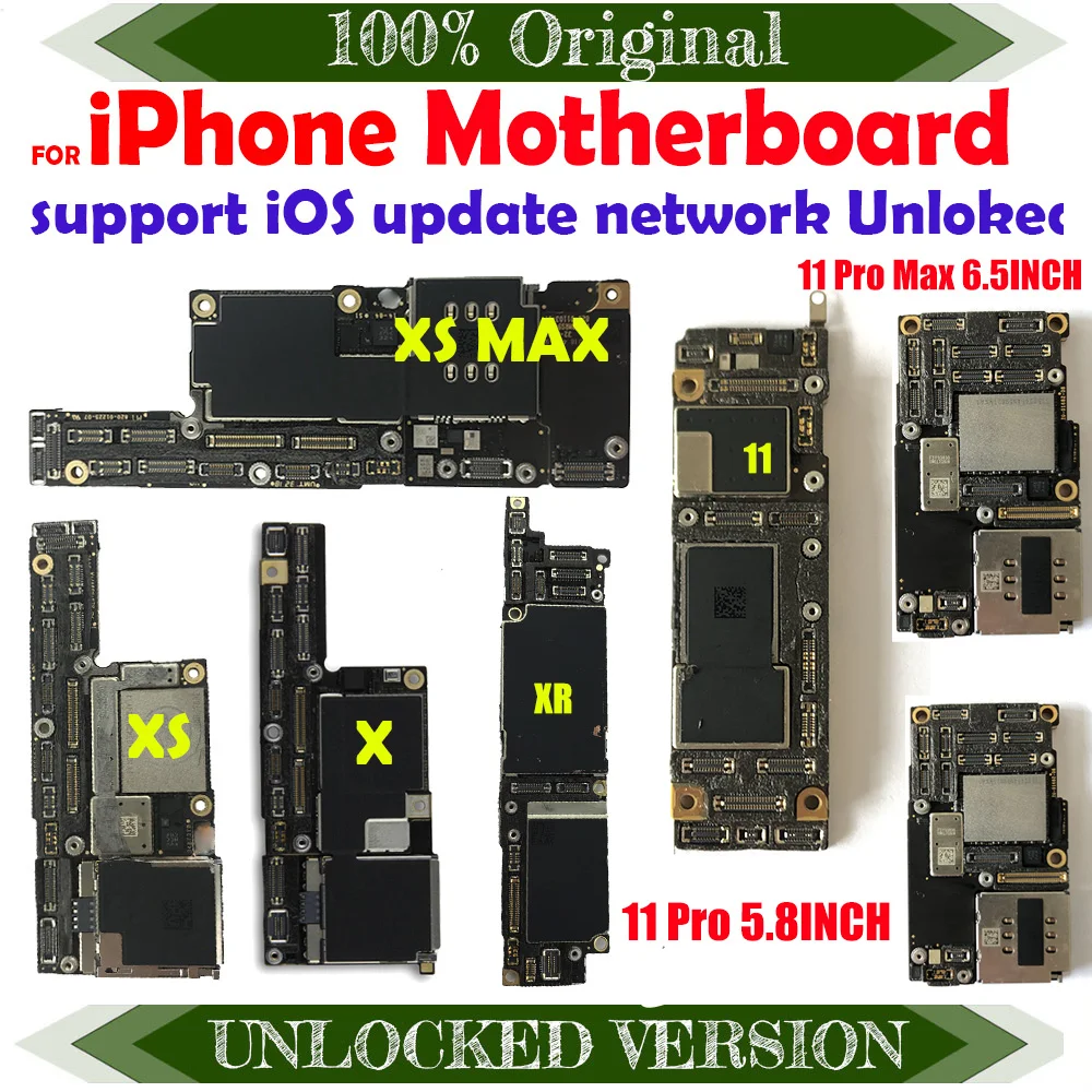 США Версия GSM WCDMA LTE 4G очистка iCloud разблокированная материнская плата для IPhone X XS XR