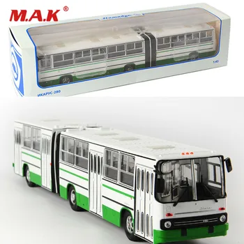 

Kid Model Toys for Boys 1/43 Diecast Alloy Soviet Russia Car Model Green Double-decker Bus IKarus-280 Model In Stock