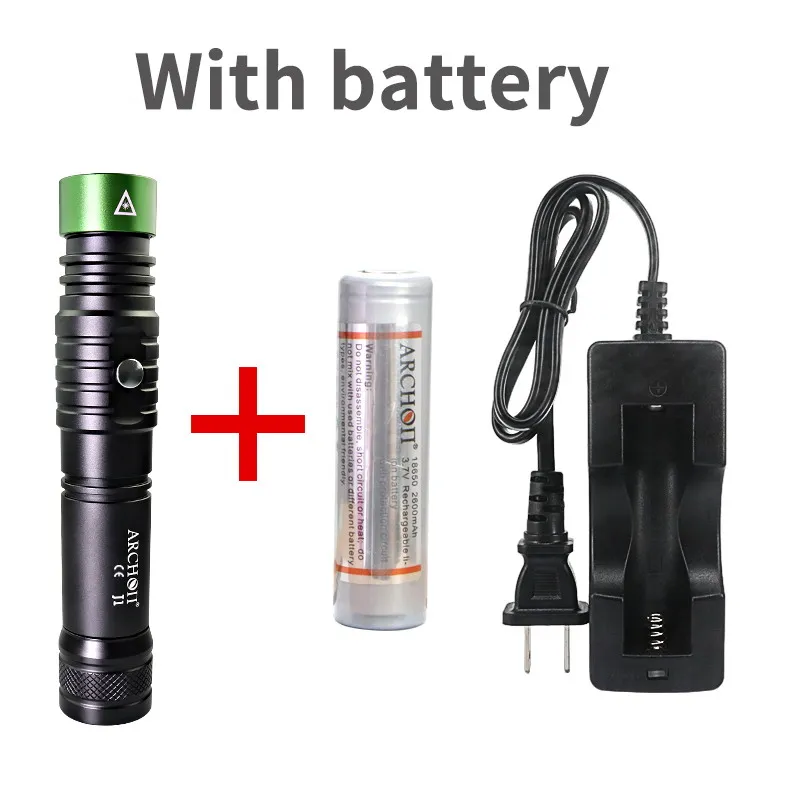 Battery set ARCHON дайвинг зеленый лазерный свет подводный 100 м водонепроницаемый Дайвинг лазерная указка фонарь для дайвинга инструктор направляет лазерную лампу - Испускаемый цвет: Battery set