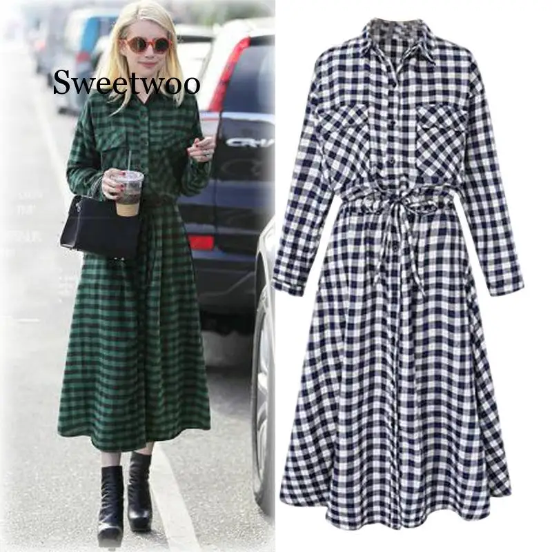 vintage checkered dress