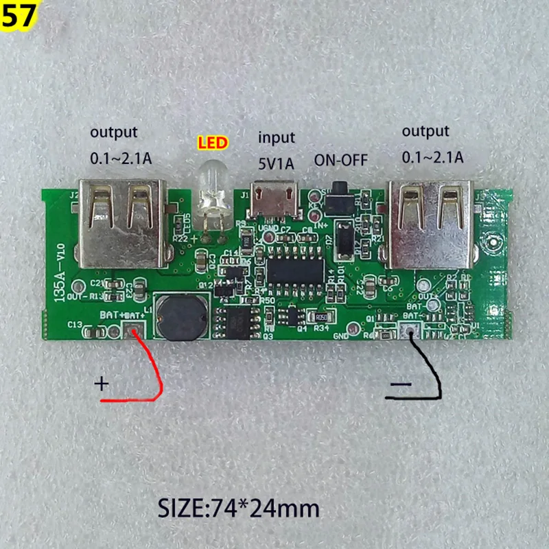 5V 1A Мобильный Внешний аккумулятор модуль зарядная плата PCB зарядное устройство контроллер двойной usb порты DIY аксессуары Замена для телефона MP4