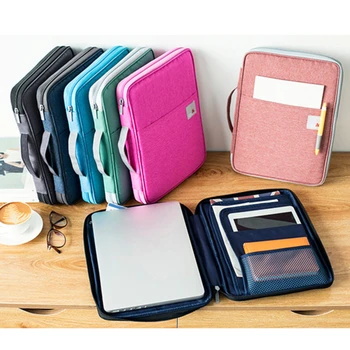 

Portable Multi-functional Document Bags Filing Pouch Waterproof Oxford Cloth Organized Tote For Notebooks Pens Computer Stuff