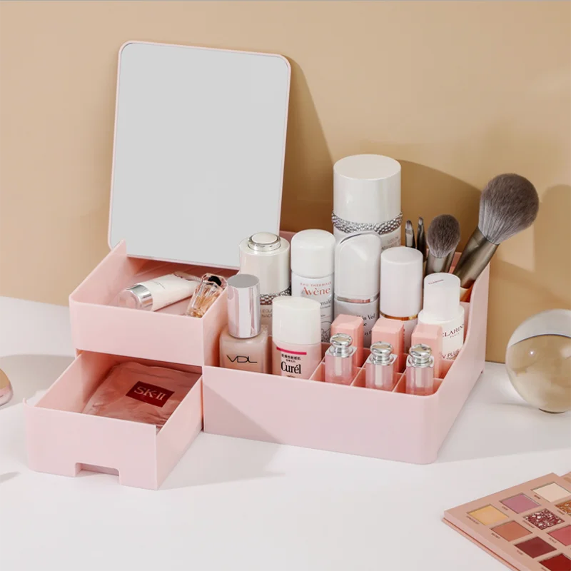

Make Up Organizer Box Makeup Plastic Box Multi Layer Cosmetic Storage Box Desktop Drawer Type Dustproof Skin Care Organizer