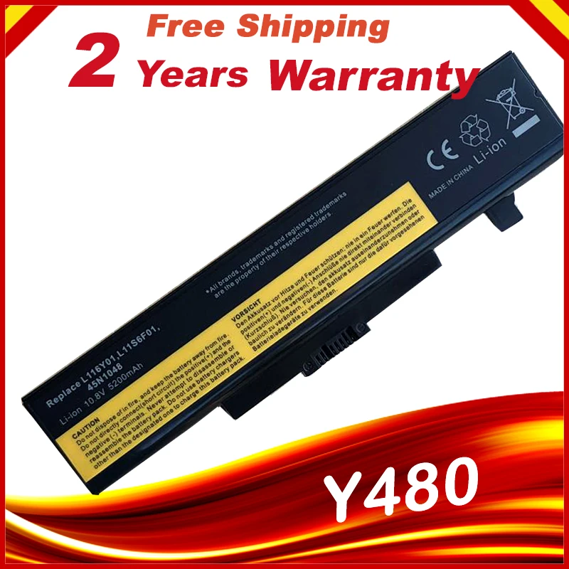 

New Laptop Battery for Lenovo Y580 Y480 G510 G580 G710 G480 Z480 Z580 Z585 L11M6Y01 L11L6Y01 L11L6F01 L11L6R01 L11N6R01