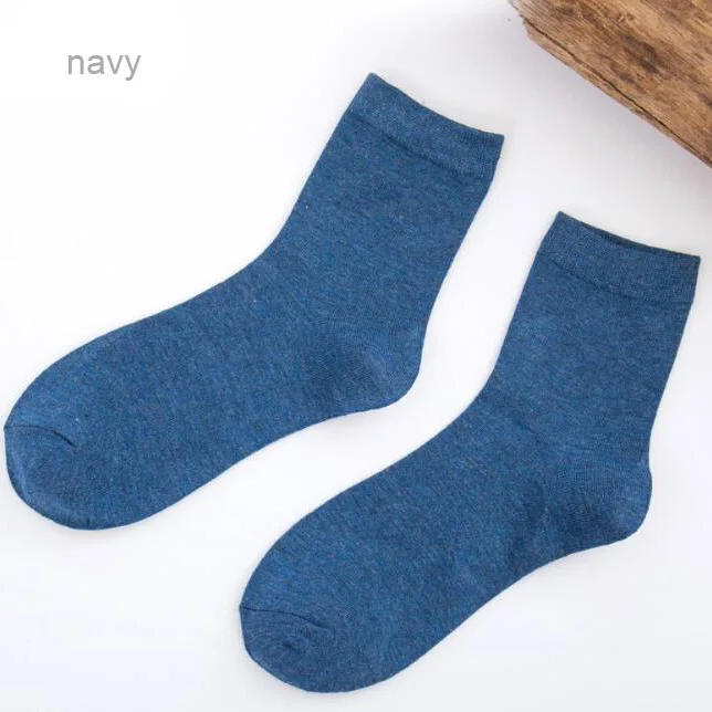 Носки для мужчин, носки для диабета, гипертония, специальные носки, бамбуковое волокно, смягчающее для предотвращения варикозного расширения вен, мужские носки, повседневные, бамбуковые, 433w - Цвет: 433w14 navy blue