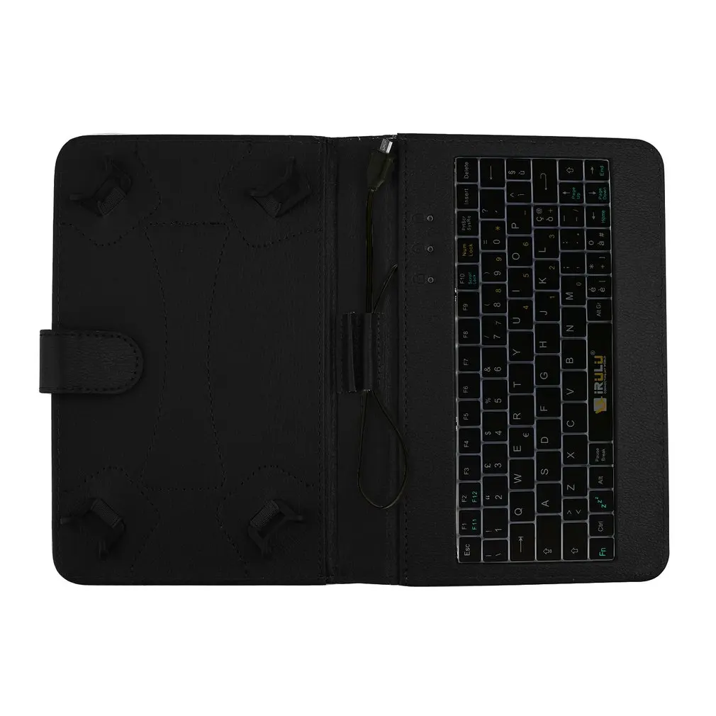 

7inch Keyboard case for tablet PU Leather Black USB interface Scratches Magnet flap closure Universal Keyboard And Case Tablets