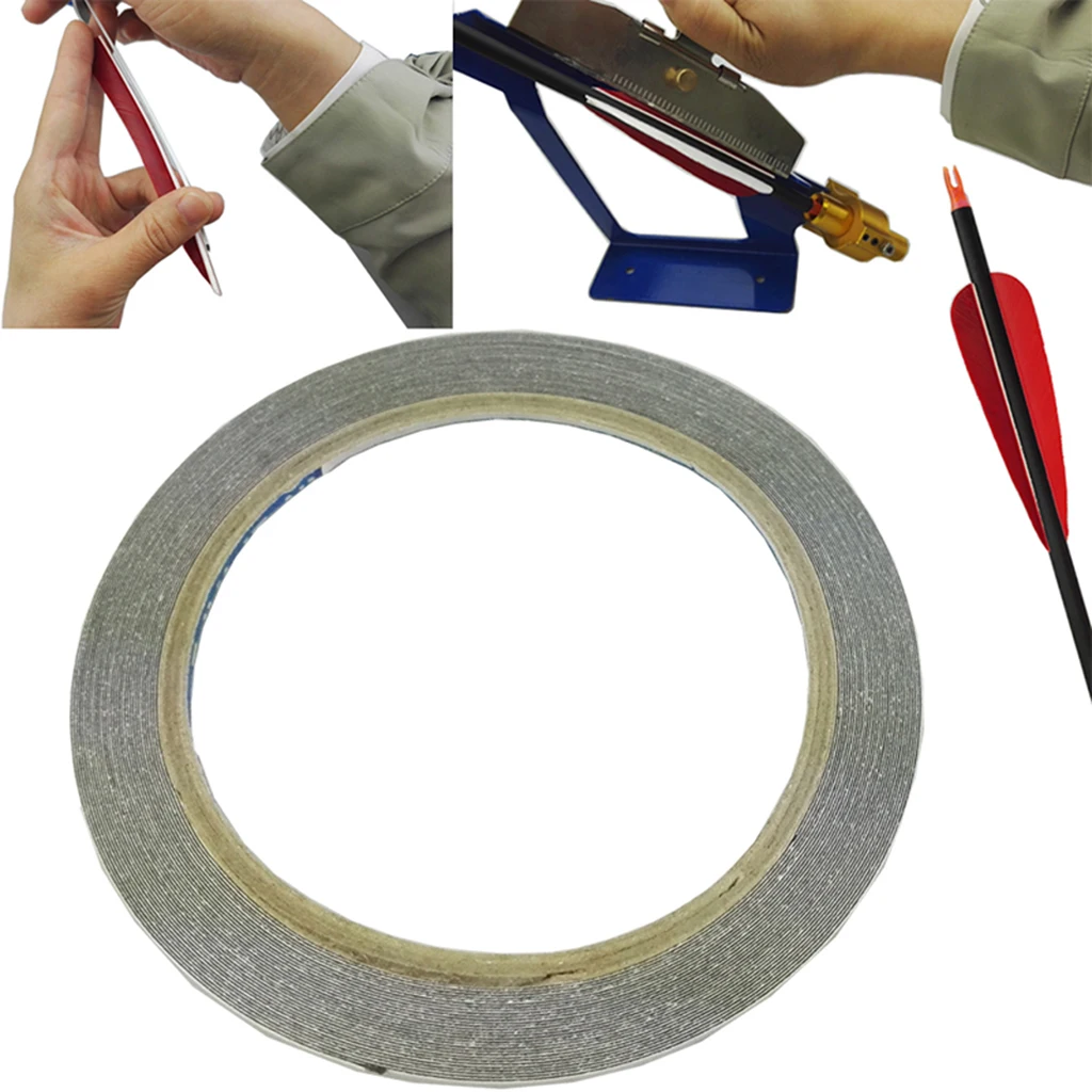 Roll Of Adhesive Feather Fletching Tape Glue Arrow Bow  Hunting Gear