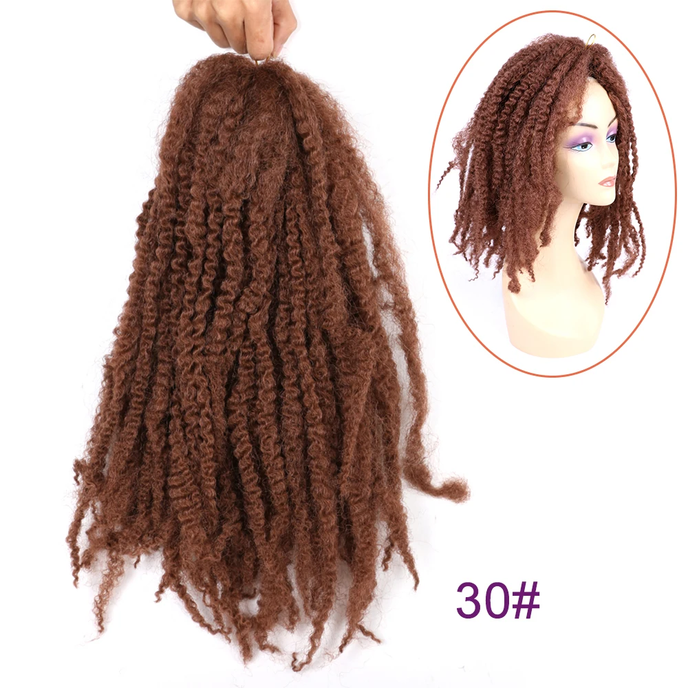 

Glamo 18inch Marley Crochet Braids Hair 100g/Pcs Pure Color Afro Kinky Synthetic Braiding Hair Crochet Braids Hair Extensions