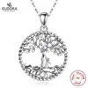 EUDORA 925 Sterling Silver Tree of life Pendant Necklace Solid silver Tree leaf & goddess women necklace Jewelry with box D475 ► Photo 1/6