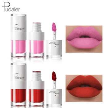 

Pudaier 16Color Matte Lipstick Lipgloss Ruby Rose Lips Gloss Long Lasting Tint Pigment Liquid Lipsticks Mat Rouge Makeup TSLM1