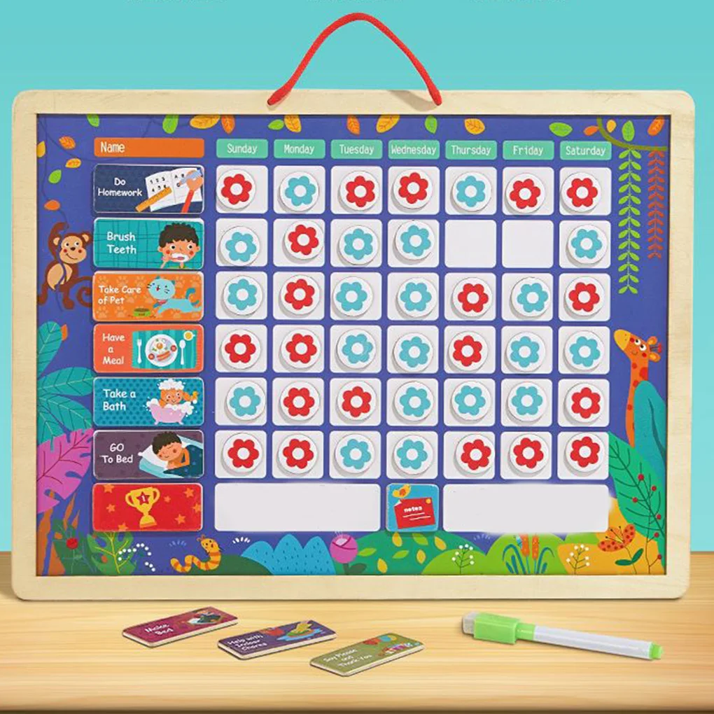 Behair Read Chore Магнитная диаграмма ответственности, доска для записей, для детей, для детей, образовательный календарь, игровая доска