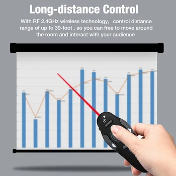

2.4GHz Wireless Red Laser Presenter Pointers Pen Pointers for Remote Control PPT PowerPoint Presentation Remote Clicker