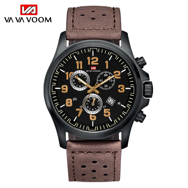 VAVAVOOM Military Outdoor Field Sports Explosion Models Military Watch Quartz Watch Calendar Waterproof Belt Men's Watch VAVAVOOM Military Outdoor Field Sports Explosion Models Military Watch Quartz Watch Calendar Waterproof Belt Men's Watch