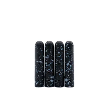 

Coolstring Shoelace's Tips 2.3CM*5MM Black Aglets With Light Blue Spray Dots Easy Installation For Trendy Sneaker Lace's Ends