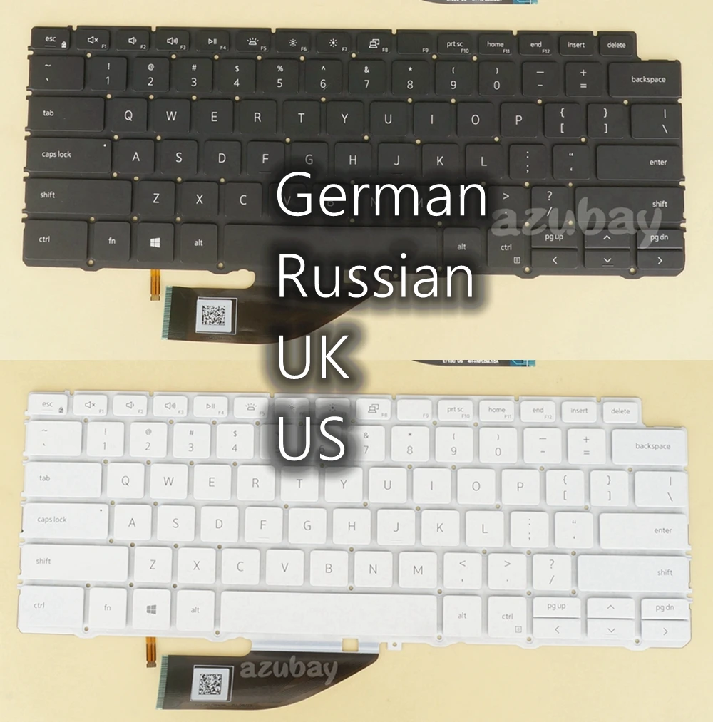 Tastiera Russa Tedesca Usa Uk Per Dell Xps 7390 2 In1, Xps 9310 2 In 1, 04 J7Rw 0 Xd3H3 0 C8Wv6 0 Q5Cc0 0 Ynh16 06 Kpn2, Retroilluminata
