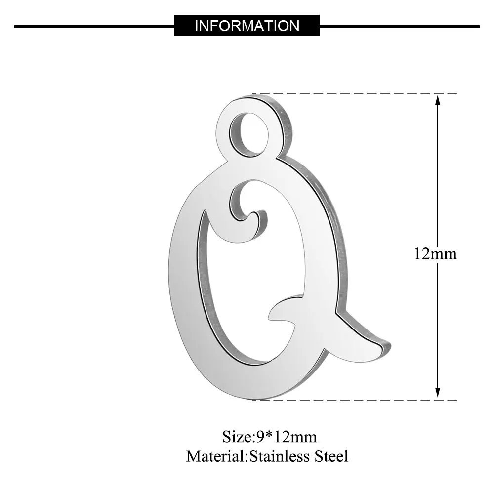 Semitree 5 шт. из нержавеющей стали 26 букв Шарм Подвеска от А до Я Алфавит брелоки для браслетов и ожерелий DIY ювелирные изделия аксессуары ручной работы