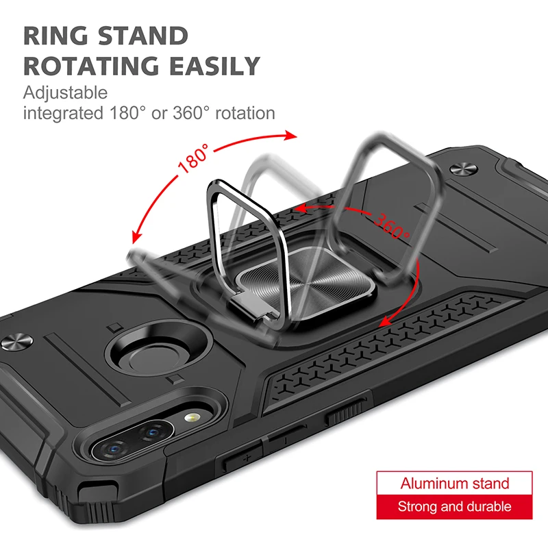 For Huawei P Smart 2019 Honor10 lite Cases Shockproof Armor Magnet Case Ring Stand Bumper Phone Back Cover For P Smart 2019 Case
