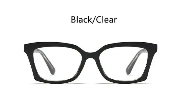 black clear Модные Прямоугольная оправа для очков Для женщин CP Pin храмов коричневый прозрачный очки оправы для очков женские Мода очки - Цвет оправы: black clear