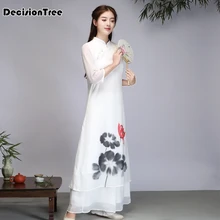 ao dai японские прямые продажи из хлопка для женщин ao dai yukata высокого класса во Вьетнаме aodai cheongsam платье