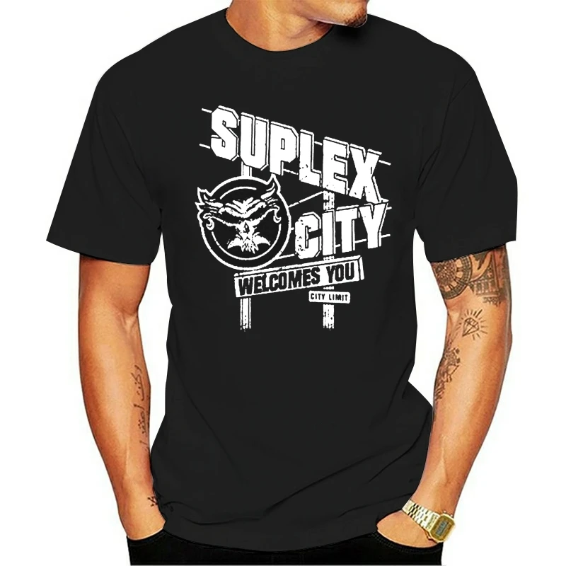 Забавная Мужская футболка белая черная Brock Lesnar Suplex City приветствует вас Подлинная