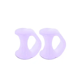 Silicone Toe Separator & Bunion Corrector - Orthopedic Foot Care Protector (Purple)