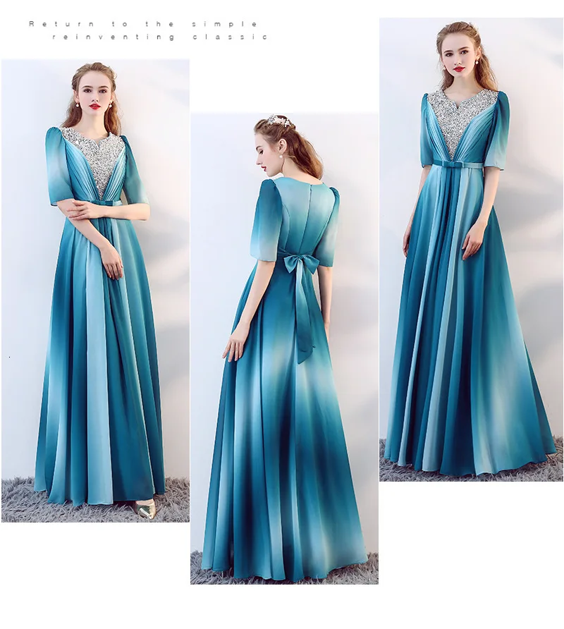 BacklakeGirls/Вечерние платья с коротким рукавом, v-образный вырез, Avondjurk, Cristal, шифон,, Vestido De Noite, Longo Para Festa