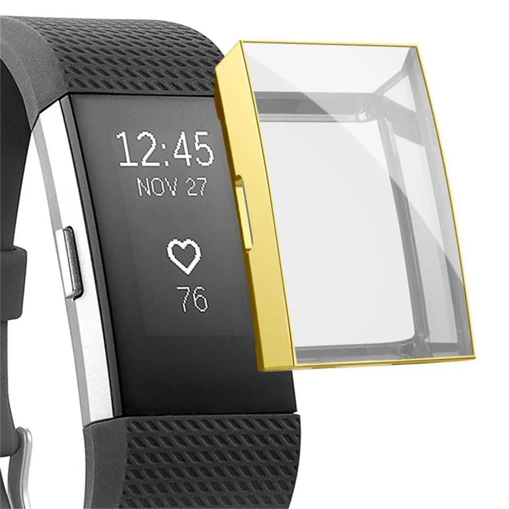 Ультратонкий Мягкий ТПУ Смарт-часы защитный кожух для FitBit Charge 2