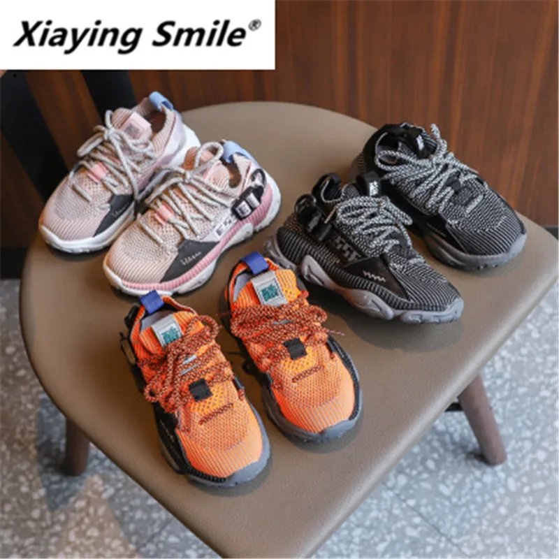 Xiaying Smile/Детские плетеные туфли, новинка г., обувь для мальчиков, Nethong Daddy, воздухопроницаемые сетчатые кроссовки для девочек