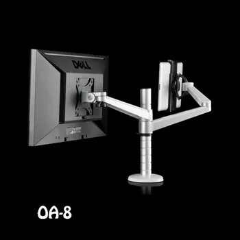 

OA-8 Desktop Clampping Full Motion Height Adjustable Double Arm Tablet PC Holder + Single Arm Monitor Holder Tablet PC Stand