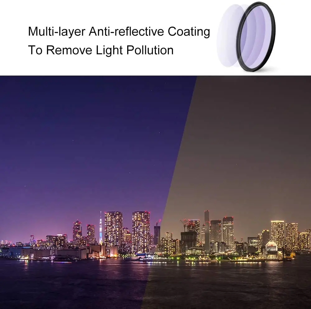 Concept-filtro para Câmera Redução de Poluição para Noite Noturna Camada Múltipla Nano Revestimento Céu Estrela 52mm 58mm 67mm 72mm 77mm 82mm k & f - Image 4