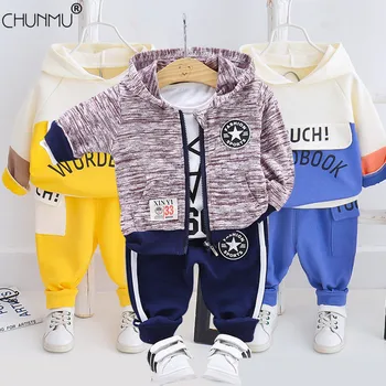 

Spring Kids Clothes Baby Boys Costume Casual Tracksuit Tops Pants Children Hooded Boys Outfits Girls Infantil Newborn Set