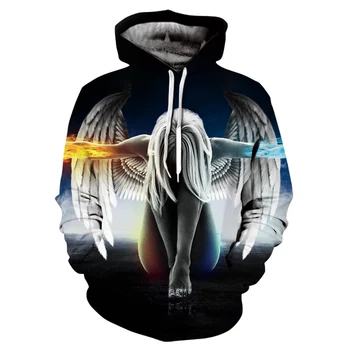 

New angel Hoodies Men 3d Sweatshirt Hooded Anime Pullover Quality Brand Hoodie Harajuku Printed Fashion Tracksuit Boy Jackets