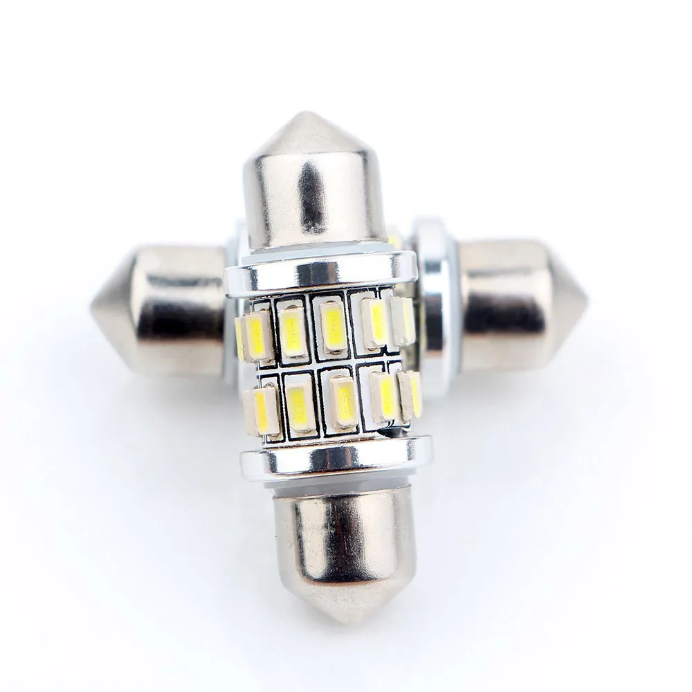 1 шт. c5w светодиодная гирлянда купольная 31 мм 24smd 3014 Canbus холодная белая лампа для чтения номерного знака светодиодный светильник молочная крышка лампы 12 В