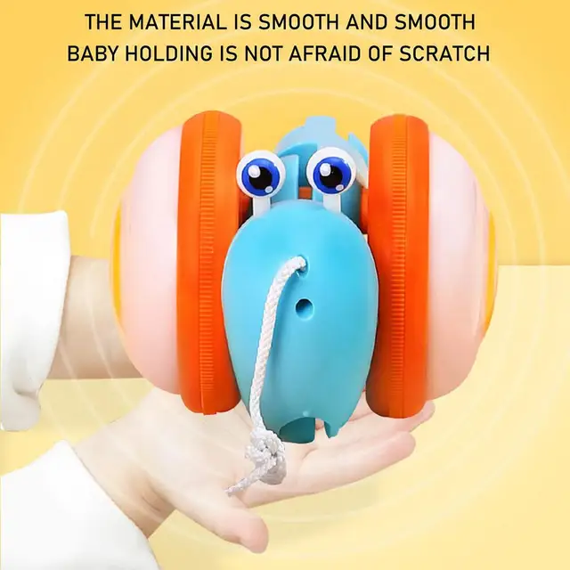 Baby Cartoon Snail Car Pull Rope Toy Drag Vehicles Rattles Educational Plastic Pull Along Toy Baby Learn Walk Toy Gifts Dropship 1