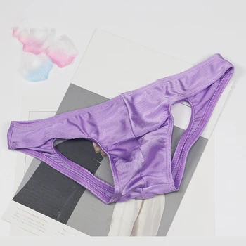 

Men's Briefs Sexy Low Rise Elastic Briefs Jockstrap Thongs Pouch Underpants Solid Color Male Underwear