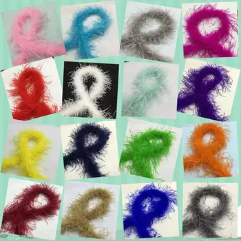 

Pretty Wholesale 21 Colors 10 Meters Long 1 Layer Ostrich Feather Weddings Parties Home Improvement Scarves Decoration