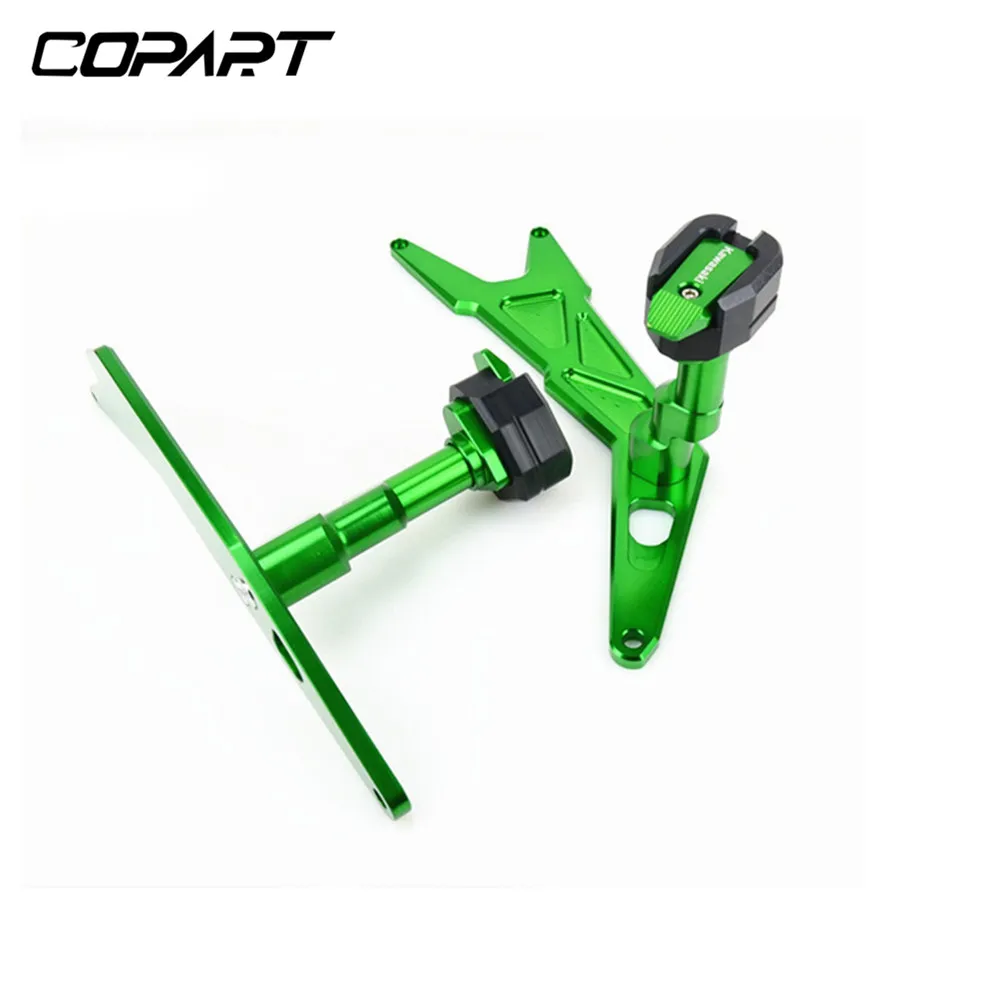 Для Kawasaki NINJA 250 300 2013 мотоцикл Топ кожух cnc рамки ползунки анти аварии падение протектор - Цвет: Зеленый