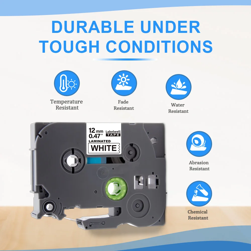 Description Picture 3 of item6/912/18/24mm MultiColor Label Tape laminated Compatible for 231 221 241 251 231 221 211 Compatible for Brother H110 Label Maker