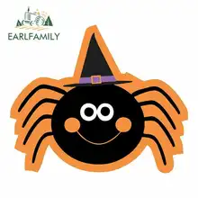 EARLFAMILY 13cm x 10.8cm Cartoon Halloween Spooky Kid Funny Car Stickers Vinyl JDM Bumper Trunk Waterproof Anime Accessories
