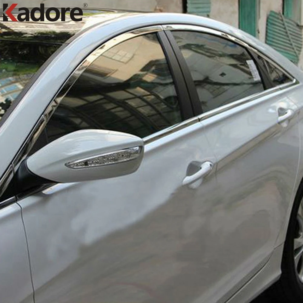 Подходит для Hyundai Sonata 2011 2012 2013 оконные пороги из нержавеющей стали стеклянные