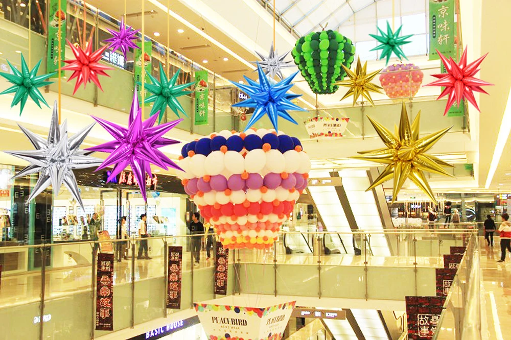 10pcs Explosion star balloons Birthday party opening ceremony Wedding decoration Water drop cone Foil balloons Party Supplies