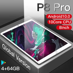 Tablet pc 8.0 Polegada android 10.0 comprimidos octa núcleo tablette android duplo 4g lte telefone tablet gps wifi bluetooth tabletes