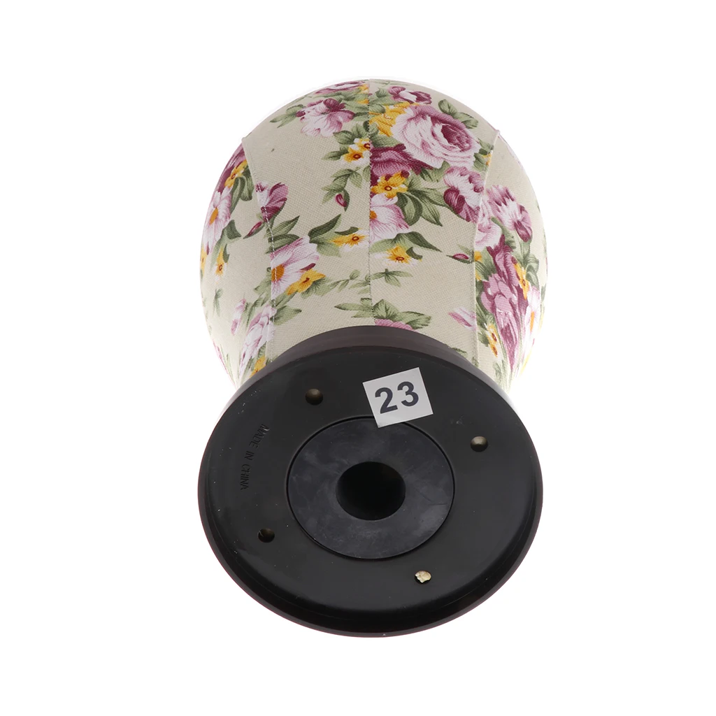 23' Mannequin Model Cork Canvas Block Head & Tripod Manikin Holder Stand with 150pcs 38mm / 51mm T Pins for Wig Making Sewing