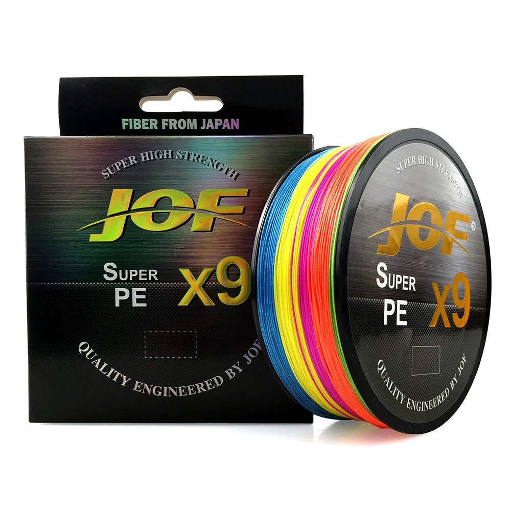 Плетеная рыболовная леска JOF X9 500 м 300 9 нитей 20 фунтов 24 35 40 50 65 80 фунтов|Рыболовные